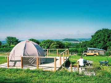 View from the glamping field