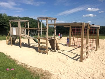 Play area and sand pit