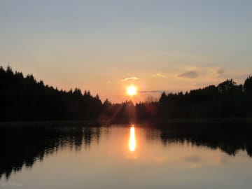 Sunset from the site