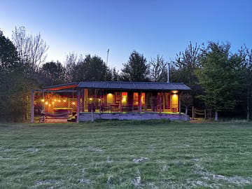 night time looking at Dingle Dell Lodge, this has a seperate room, not open plan