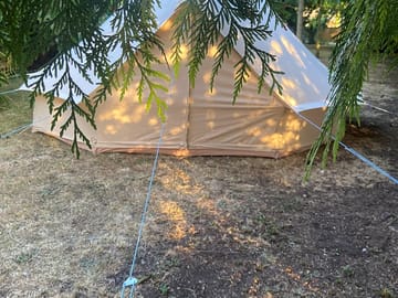 The tent front
