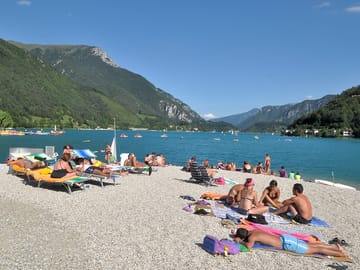Private beach only a few steps from your pitch