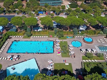 Aerial view of the pool