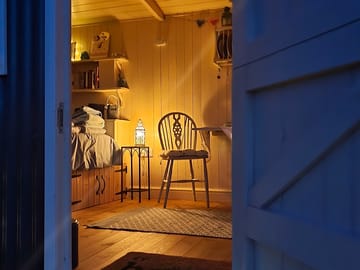 Evening time at the hut