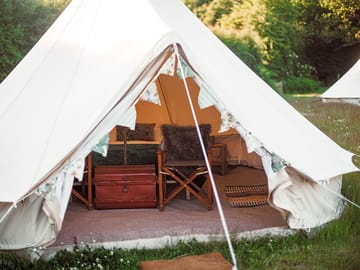 One of the bell tents
