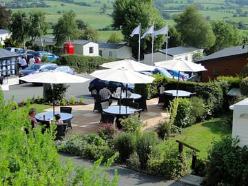 Tan rallts outdoor seating area