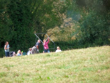 Private clay pigeon shooting a few fields away