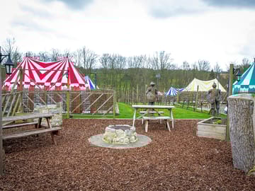 Picnic and firepit area