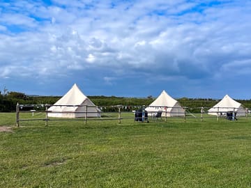 View of the tents