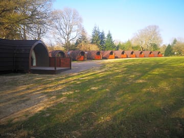 View of the pods from the west