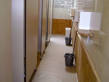 Well-maintained shower block