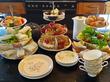 Homemade afternoon tea to order on site