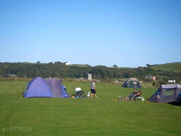 Families enjoy the space to pitch on our campsite