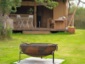 Fire pit and lodge