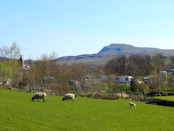 View over the site towards ingleborough