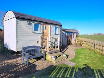 Fenced garden and seating area