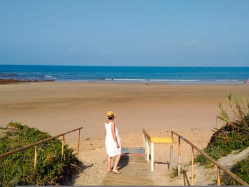 The sandy beach