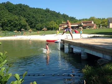 You can swim in the lake