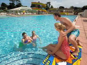 Outdoor pool and flume