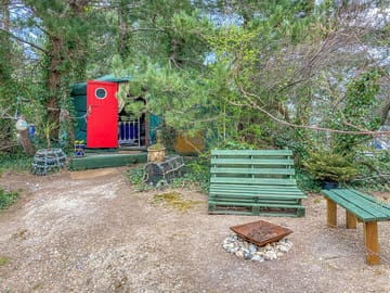 Dining area with barbecue