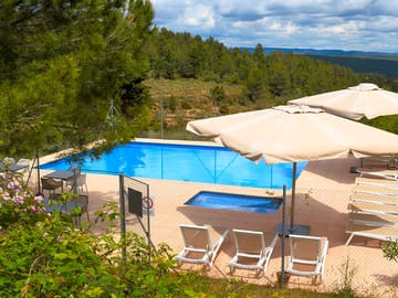 Views over the valley from the pool