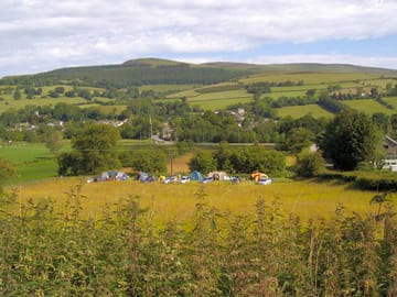 Group of friends in our tenting field