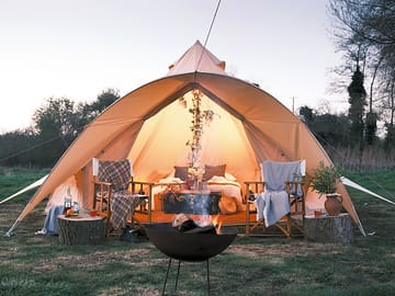 Dusk around the bell tent