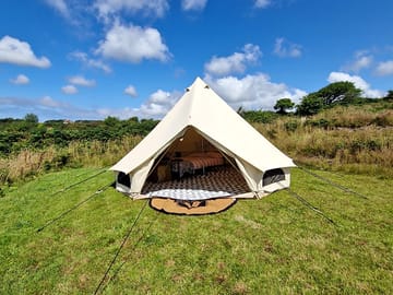One of the bell tents, all are 5m wide inside