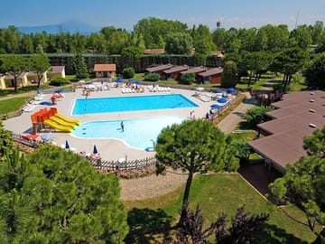 View of the pools