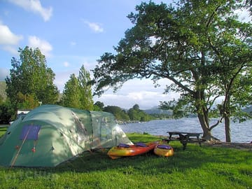 Camping beside the waters edge