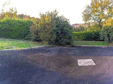 Private pitches divided by hedges