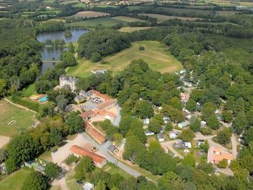 Aerial view of the campsite