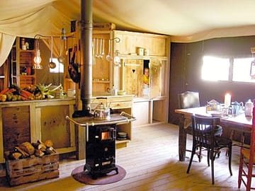 Featherdown farm tent interior