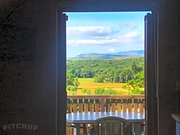View from sleeping area