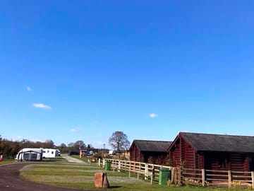Blue skies over the site