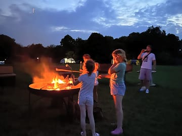 Communal firepit area