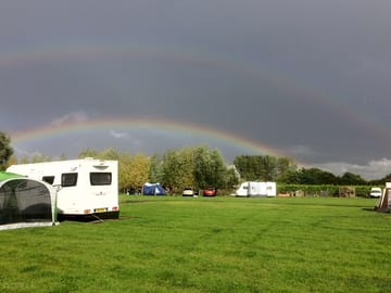 Double rainbow over the vineyard