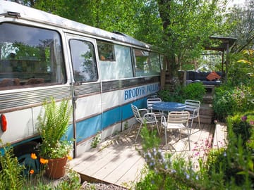 Decking outside the bus