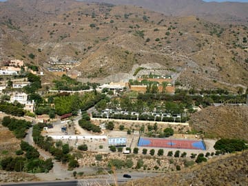 A bird's-eye view of the campsite