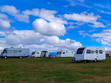 Spacious touring pitches