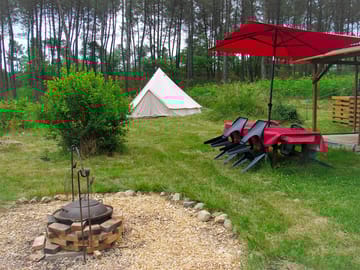 Bell tent and bbq