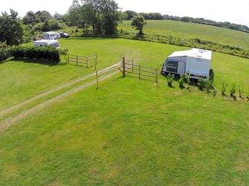Looking across the site