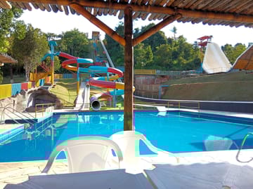 Slides and pool