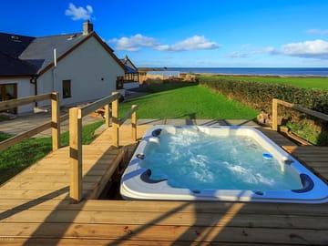 Views of cardigan bay, over the hot tub