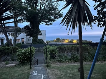 The setting during the evening