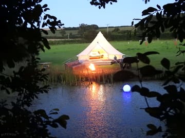 Evening view of the bell tent