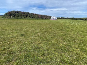 View of our pitches, along the top edge of the field, each pitch has electric hook up