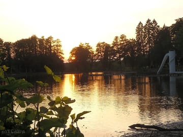 Sunset at the site