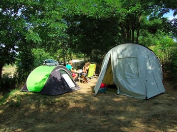 Tents in the pitching area