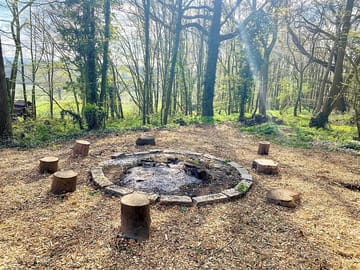 Communal campfire area